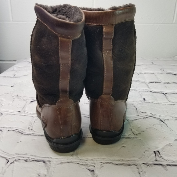 Ugg Brookffield brown short sheepskin cuffable boots - Picture 5 of 11